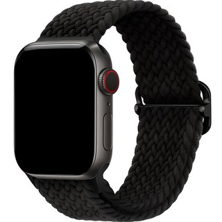 이츠라이프 애플워치 브레이드 솔로루프 버클형, 블랙