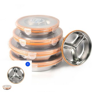 스텐 밀폐용기 반찬통 3칸 중 업소용스탠통