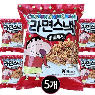 짱구 라면스낵 바베큐맛, 90g, 5개