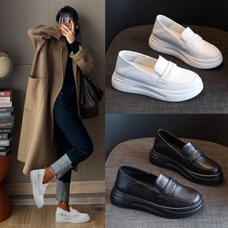 女士休閒鞋 真皮小白鞋 女鞋 轻便厚底 防滑 護士鞋 懶人鞋