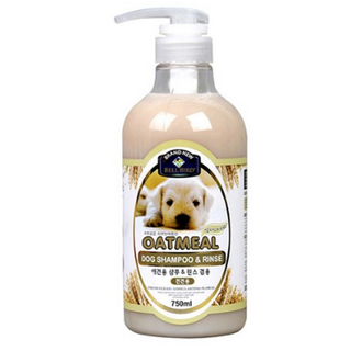 벨버드 오트밀 반려견 샴푸 & 린스 겸용, 750ml, 3개