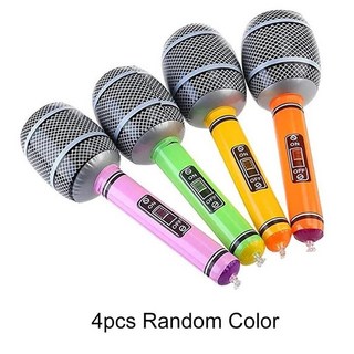 색상 팽창식 마이크 음악 파티 장식 소품 악기, 1개, 1. 4pcs Random Color