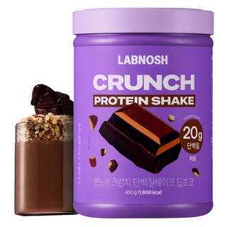 랩노쉬 크런치 단백질 쉐이크 딥초코맛, 1개, 450g