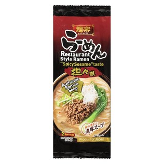 히카리 멘라쿠 매운 참깨 라면 190g Hikari Menraku Spicy Sesame Ramen Noodles 6.7 Ounce, 매콤한 참깨맛, 189g, 1개