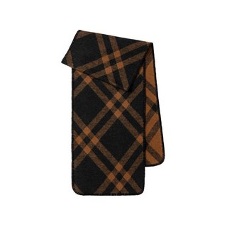 格紋圍巾 羊毛混紡 雙面披肩