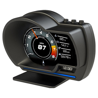 FLYone P6 液晶儀錶 OBD2 GPS測速提醒 抬頭顯示器，即時車速電壓顯示，GPS測速預警，多功能車用儀表, 無測速版, 1套