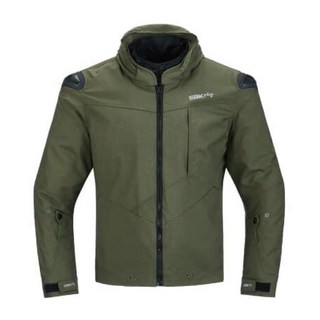 SBK WF-3390 碳纖維防摔衣 可拆保暖內裡 五件式護具 反光設計, 軍綠 L, 1個