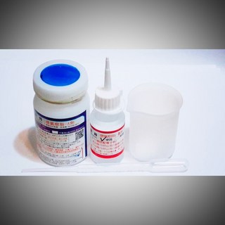 造型所 台灣製造EPOXY硬質環氧樹脂200g套件 晶瑩剔透抗黃 可染色 封存物件不含可塑劑 AB膠 熱縮, 1個
