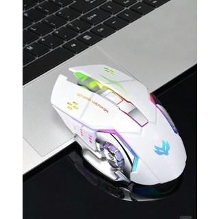 無線2.4G Type-C充電遊戲滑鼠, 白色, g