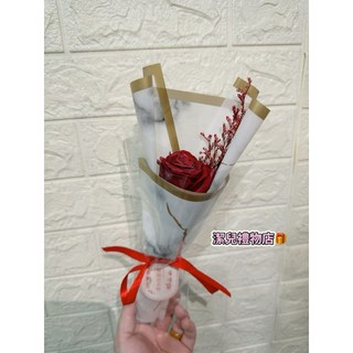 玫瑰花束/情人節花束/畢業花束/母親節花束/乾燥花束/康乃馨花束/生日花束/婦女節禮物, 紅色, 1個