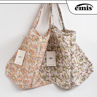 정품 EMIS 이미스 레오파드 코듀로이 에코백 + 리유저블백 증정