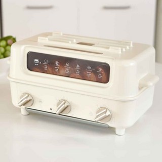 (단미) 오븐 멀티쿠커 그릴 접이식 양면그릴 DA-MEK03 ( 베이지 )