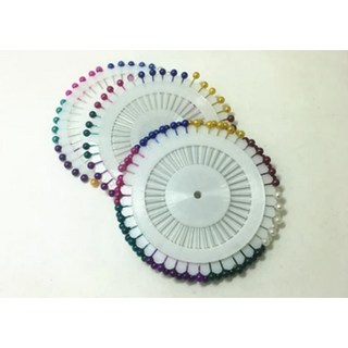 枕頭山 十字繡 大頭針 珍珠針 珠針 珠光針 固定膜型標本標示定位裁縫A-5, Multicolor, 1個