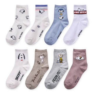 ONEDER 史努比中筒襪 台灣製棉襪 Snoopy 歐拉夫長襪 少女襪