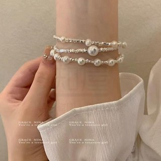 ins風潮流時尚珍珠手鍊女夏輕奢精緻網紅小衆甜美風溫柔閨蜜手飾