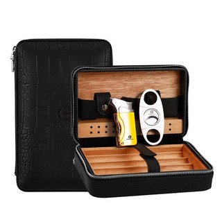 시가 휴대용 케이스 보관통 빈티지 수납 여행용 습도