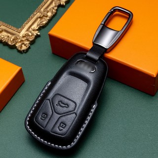 AUDI奧迪 A1 A3 A4 A6 Q3 S3 Q7 R8 TT 鑰匙皮套 鑰匙包 鑰匙套, 黑色, C款