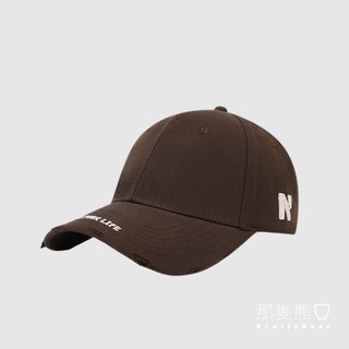 ScottyBear 那隻熊 美式顯臉小軟頂棒球帽 刺繡側邊N英文鴨舌帽老帽女帽 CM520