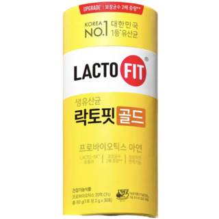 종근당건강 락토핏 생유산균 골드, 60g, 8개