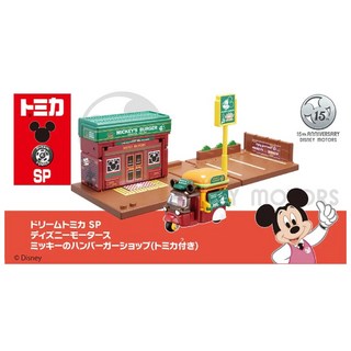 TAKARA TOMY TOMICA 新城鎮漢堡店(附小車) 米奇三輪車 迪士尼小汽車, 1個
