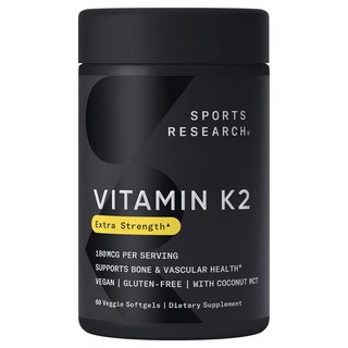 SPORTS RESEARCH 維生素K2素食軟膠囊 45mcg, 1個, 60顆