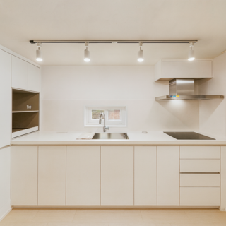 싱크대 백조사각 싱크볼 맞춤가구 일자형 주방인테리어 리모델링 한솔홈, A-01