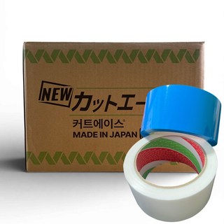 일제 커트에이스 무잔사 끈끈이 없는 테이프 50mm x 25M 백색 투명 청색 보양테이프, 1개, MB 강접착 블루