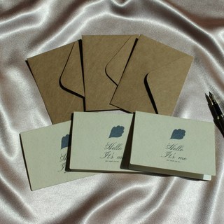 로준 프리미엄 잎새 편지 카드 미니, 3세트, 허브그린