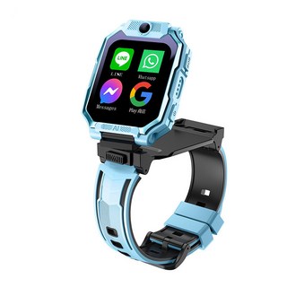 貝比兔兒童智慧手錶 谷歌商店 LINE FB定位 上課禁用, A98S-蓝色-震動款 贈原廠充電頭, 藍色 贈充電頭, 2吋, 無線上網