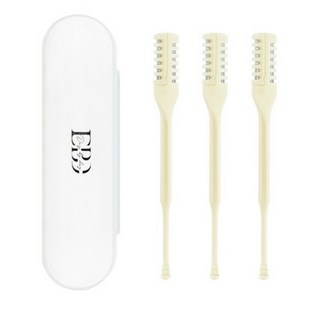 DAYBYDAY 양날 코털 정리기, 3개, 아이보리