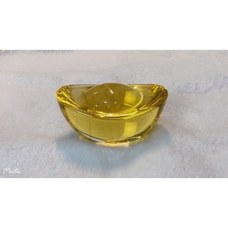 風水開運招財擺飾 黃琉璃元寶 聚寶盆 招財進寶擺件