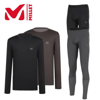 매장발송 밀레 남여 내복 1+1 따뜻하고 부드러운 기모 기능성 발열 내의 상하세트 2종