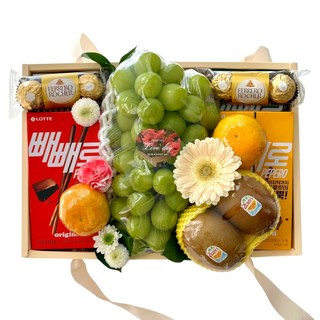 빼빼로데이 선물세트 페레로로쉐 초콜릿 빼빼로 과일 꽃 혼합 세트 샤인빼로, 1개