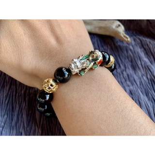 【畫意坊】貔貅手鍊 招財貔貅款 3D感温七彩咬錢貔貅手鍊