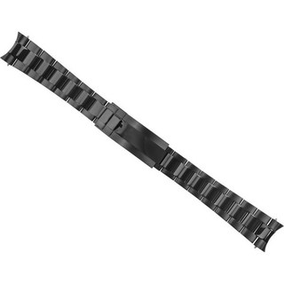 Ewatchparts 20MM 오이스터 밴드 스트랩 솔리드 롤렉스 서브마리너 GMT 플립 잠금 클래스프 블랙 PVD 호환 1980164