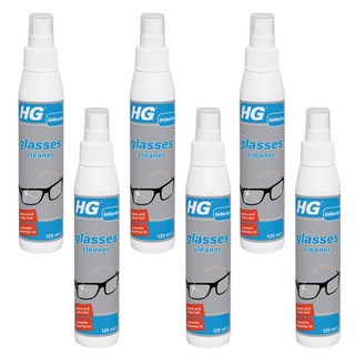 HG 안경클리너 6개입 안경닦이 안경 청소 세정제 김서림방지 125ml, 6개