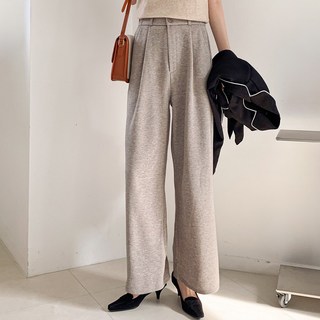 비오라 여성 정장 바지 스판 슬렉스 세미와이드 팬츠