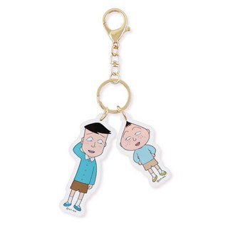 現貨正版櫻桃小丸子壓克力鑰匙圈 吊飾鑰匙圈 花輪 小玉 造型鑰匙圈 扣式鑰匙圈 野口 吊飾鎖圈 可愛鑰匙圈, 1個, 藤木永澤