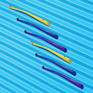 덴티넘 어금니칫솔 첨단칫솔, 1세트, 6개입