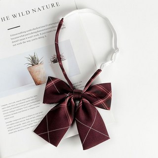 【砂糖夢境】JK領結小物日系軟妹正統學生少女學院風格子蝴蝶結水手服領花免打, 沙華【領結】, 1個