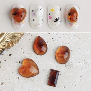 데코파츠 50 (호박마블-4개입)/네일파츠, 3.커팅 물방울, 4개