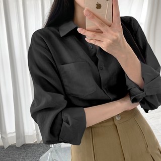 티데일리 여성용 레버 베이직 링클프리 루즈핏 셔츠