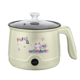 多功能煎炒煮涮小電鍋 宿舍電熱鍋 家用小電飯煲, 1個, 中歐綠（加厚內膽）不沾鍋【可煎炒】二層蒸籠送禮品