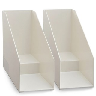 [ 2set ] 루루이즈 2단 계단식 책꽂이, 화이트