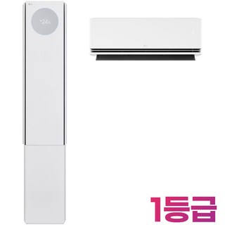 18+6평형 1등급/ FQ18FV6EF2/ LG 휘센 오브제컬렉션 뷰I 프로 에어컨 2in1 (6시리즈)/ 에센스화이트/ 스탠드+벽걸이+실외기/ 멀티형 에어컨 2025년 출시/, 매립배관형, FQ18FV6EF2M