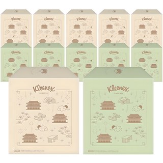 크리넥스 클래식 천연펄프 미니 각티슈 2겹, 230매, 12개