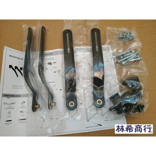 無孔螢幕四爪固定架，鐵架螢幕夾顯示器夾，ISO-9001認證，適用無孔螢幕，桌上型輔助支架, 1個, 組件圖