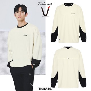 테크니스트 배드민턴 상의 긴팔티 기능성 바람막이 레몬 블랙 TNJ65142 남녀공용