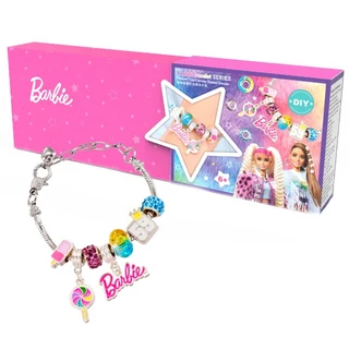 Barbie 芭比 DIY精裝愜意時光串珠手鍊 全家樂玩具 女孩 串珠 手鍊 玩具, 芭比時尚串珠, 1個