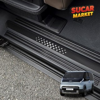 올카차 기아 PV5 패신저 카고2밴 3D메탈 인테리어 몰딩 도어스탭 카본매탈 국내생산, 도어스텝 1열만, 헤어라인메탈